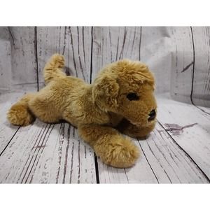Golden retriever yellow lab puppy stuffed animal plush toy realistic
